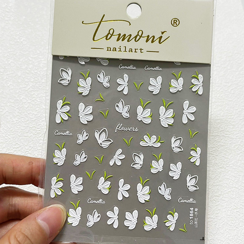 其他中国指甲贴纸茶花饰品