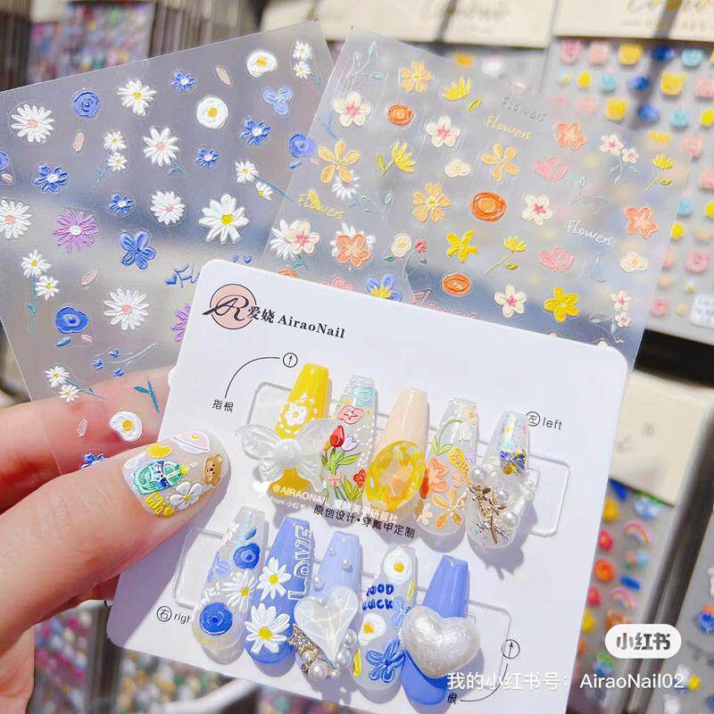 其他中国指甲贴纸花朵饰品