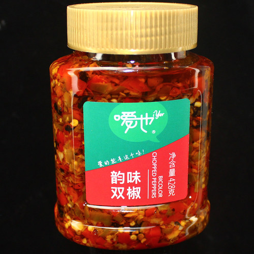 嗳也428g湖南特产双拼辣椒酱包邮