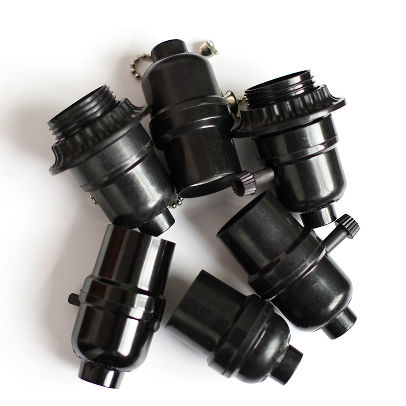 美规大螺口塑料电木带开关灯头