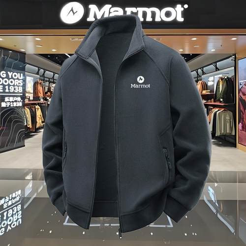 土拨鼠户外抓绒衣男秋冬加绒保暖