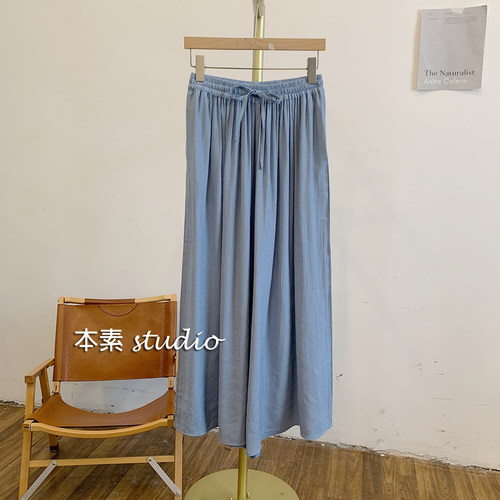 C3707松紧腰抽绳系带宽松休闲裤