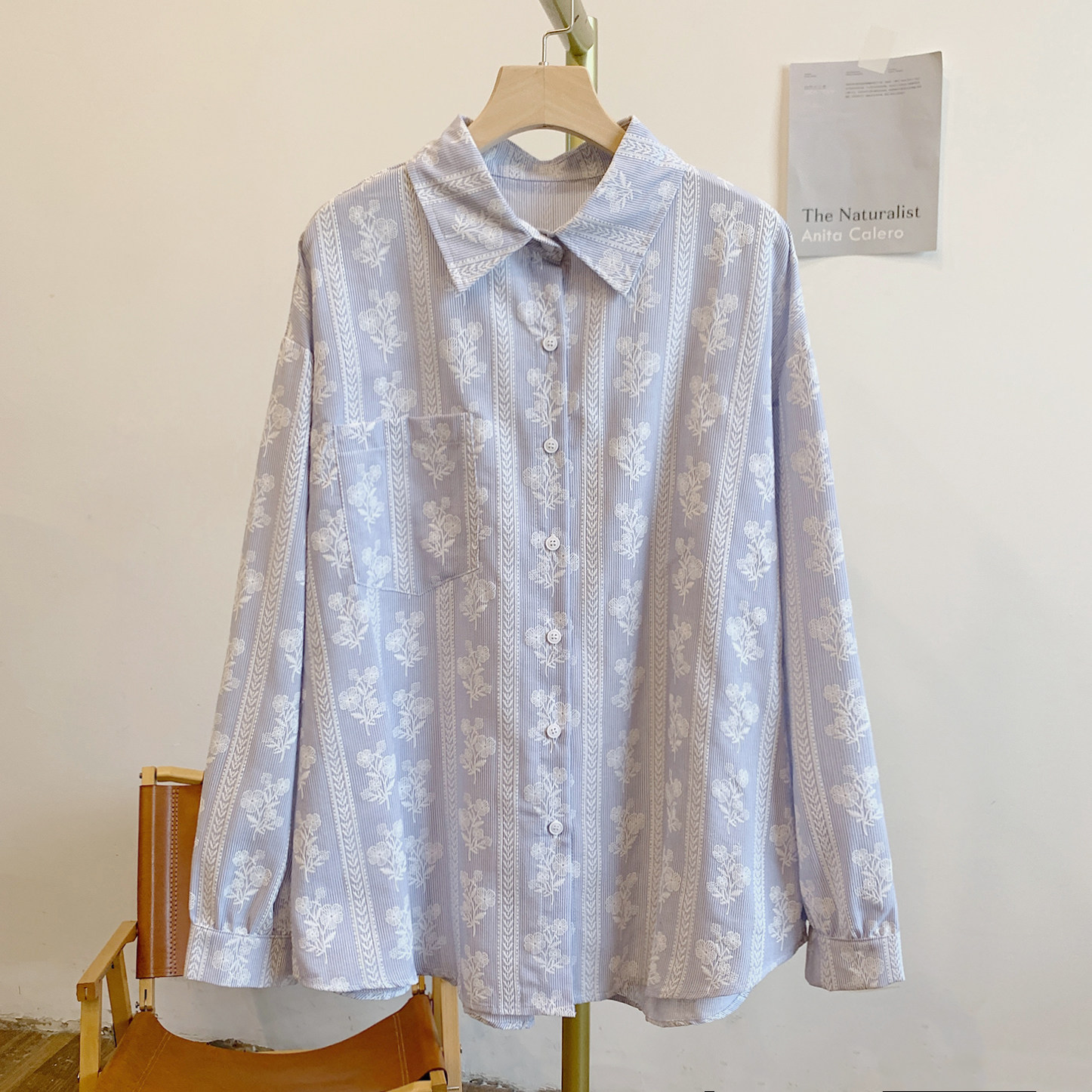 C4718植绒印花单口袋全开扣翻领衬衫,女装/女士精品,衬衫,淘宝优惠券,粉丝福利购,淘宝优惠卷