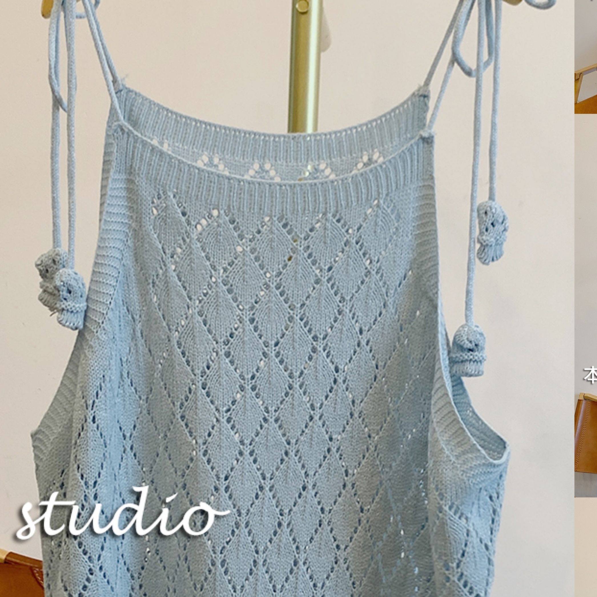 春日调色盘C3378菱格镂空系带可调节针织马甲,女装/女士精品,马夹,淘宝优惠券,粉丝福利购,淘宝优惠卷