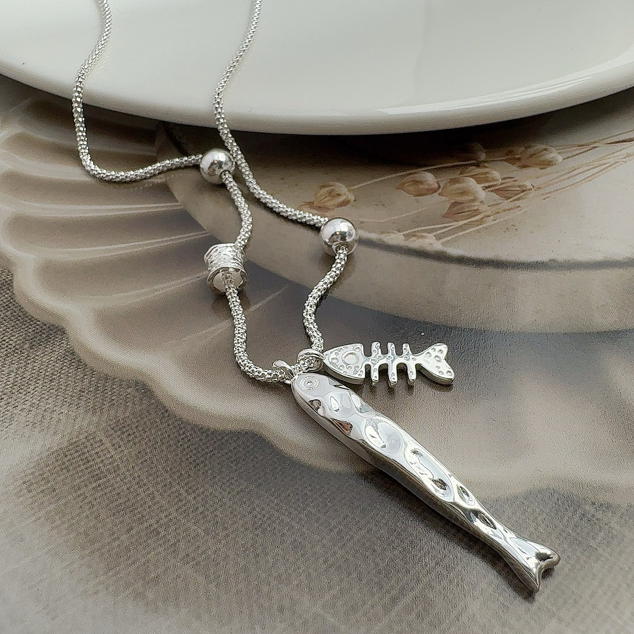 S925纯银项链鱼吊坠新年礼物年年有余路路通转运珠挂坠2026年新款,饰品/流行首饰/时尚饰品新,项链,淘宝优惠券,粉丝福利购,淘宝优惠卷