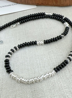 算盘珠s925纯银项链女