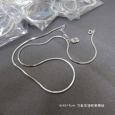 s925纯银项链精致蛇骨链
