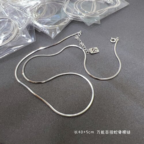 s925纯银项链精致蛇骨链