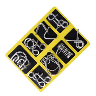 鲁班锁智力解扣24件套30件套解环铁环全套儿童益智玩具九连环