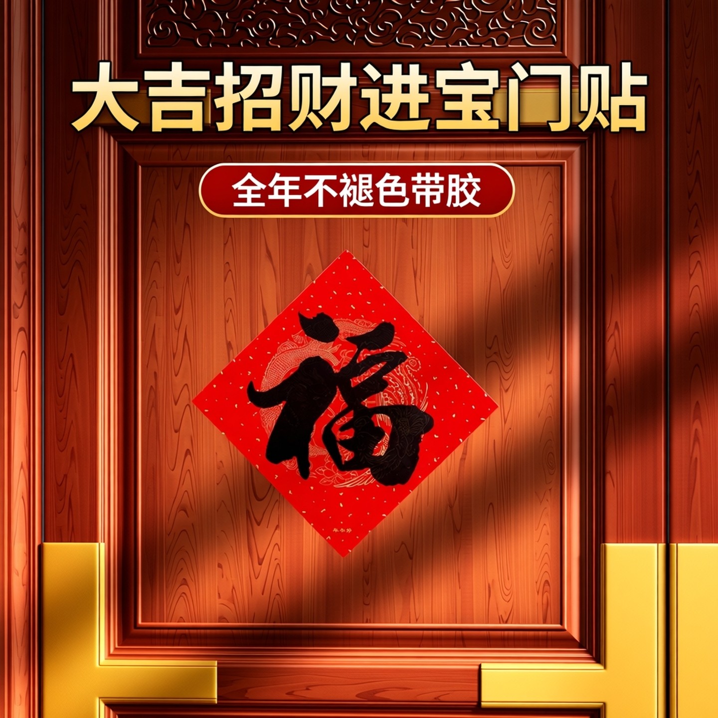 2026年书法福字大吉招财进宝门贴全年不褪色带胶对联春联厂家直销,节庆用品/礼品,福字/窗花/窗贴,淘宝优惠券,粉丝福利购,淘宝优惠卷
