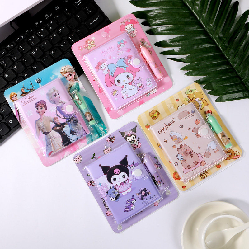 学生儿童可爱解压笔记本库洛米口袋迷你本带圆珠笔套装学生礼品