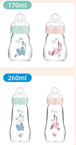 MAM美安萌晶彩耐温玻璃奶瓶260ml