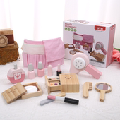 木制化妆包女孩生日礼物 扮 儿童过家家仿真化妆品玩具套装 女孩装