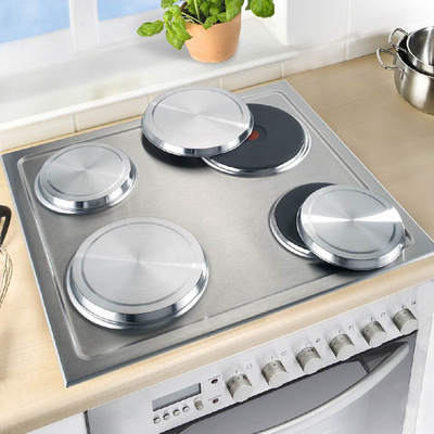 现货不锈钢炉盖四件套电炉燃烧器盖厨房炉炊具保护盖Stove Top Co