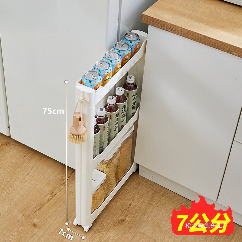 极窄夹缝隙窄缝超窄置物架厨房冰箱侧面边柜浴室马桶收纳柜