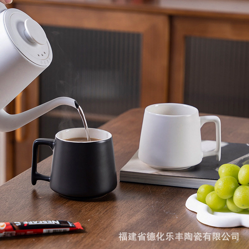 北欧简约酒店宾馆漱口杯茶杯情侣对杯山峰杯马克杯陶瓷杯可定logo
