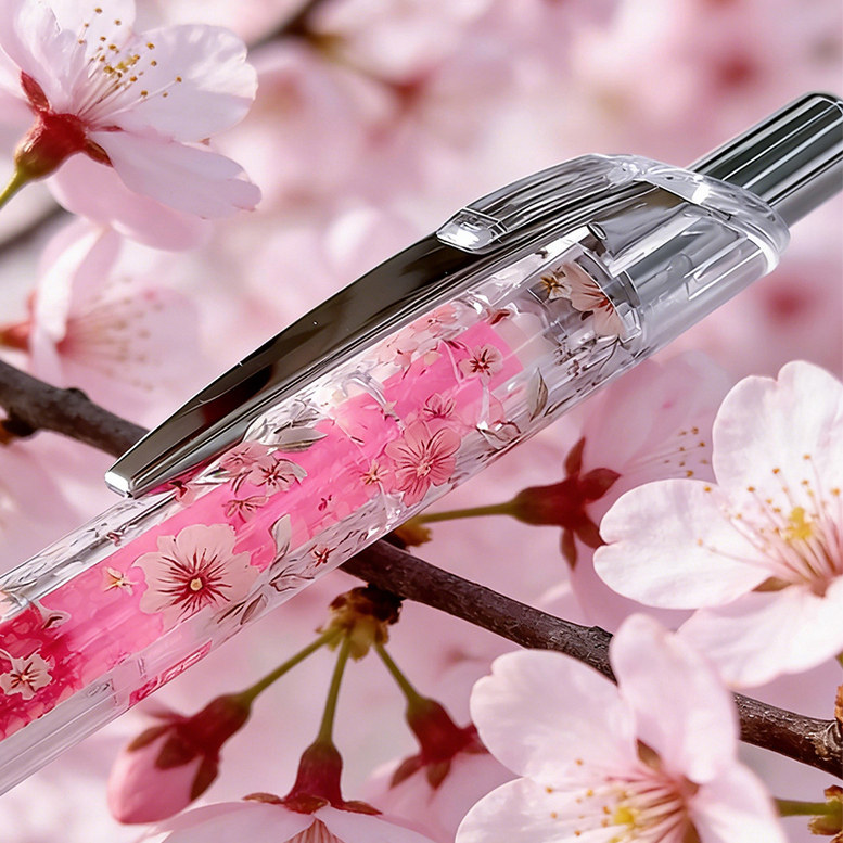 日本Pentel派通花卉DIY中性笔