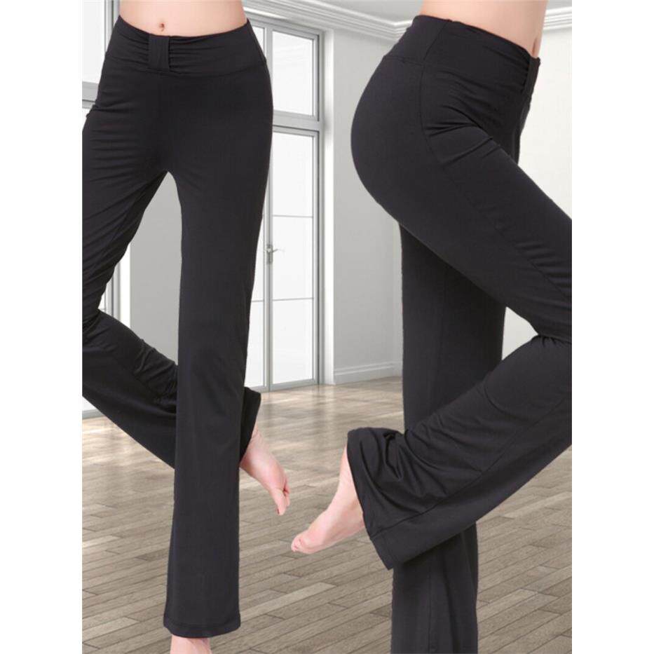 瑜伽裤黑色速干服装健身房跑步运动裤广场舞裤身体练习裤女性苗条