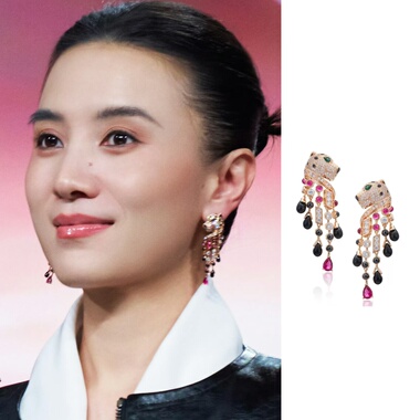 微博之夜宋佳豹子流苏耳环女重工滴油高级感轻奢风耳坠2026年新款