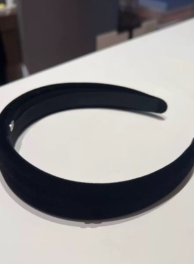 新款高级气质小香风发箍黑色植绒头箍时尚简约防滑网红名媛发饰女