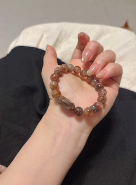 2026年新款黑金超七水晶手链女款小众叠戴手串紫色饰品转运