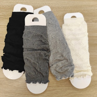 包邮 护脚踝袜套25元 棉袜套春秋季 木耳边堆堆袜套女薄款