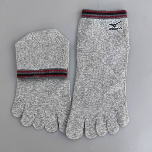 五指袜刺绣灰色三分筒中短袜秋冬棉袜分趾休闲袜子25元包邮