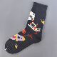 潮袜男女36 包邮 41码 纯棉中筒袜卡通飞行员太空人秋冬吸汗棉袜25