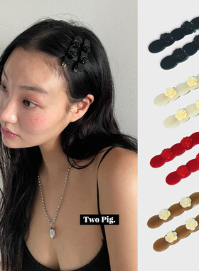 韩国ins玫瑰花朵刘海夹高级感洋气时尚侧边一字夹发卡女2025新款