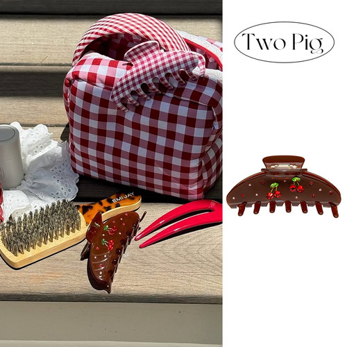 emijay同款水钻樱桃醋酸抓夹大号