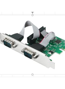 PCI-E转双口2串口卡/pcie rs232com卡 WCH382L芯片工控设备扩展