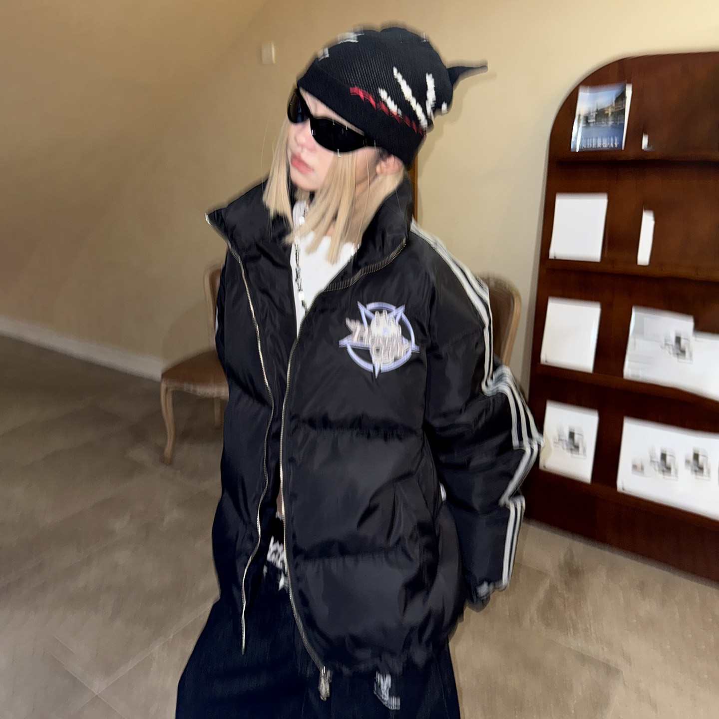 梁拌泡菜美式三杠幽灵多巴胺棉服棉衣外套男女秋冬休闲百搭上衣,女装/女士精品,棉衣/棉服,淘宝优惠券,粉丝福利购,淘宝优惠卷