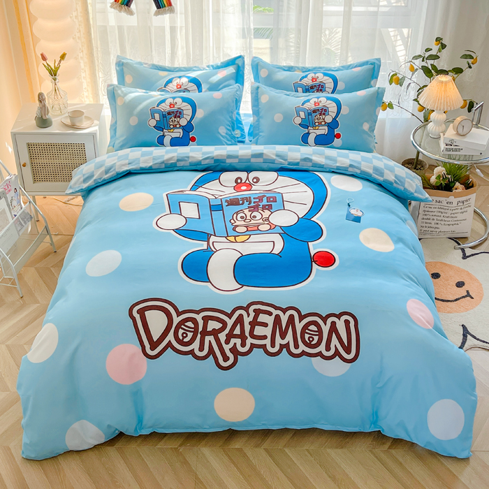 卡通单个被套单件儿童被罩2.0被单床上单双人枕套可爱哆啦A梦