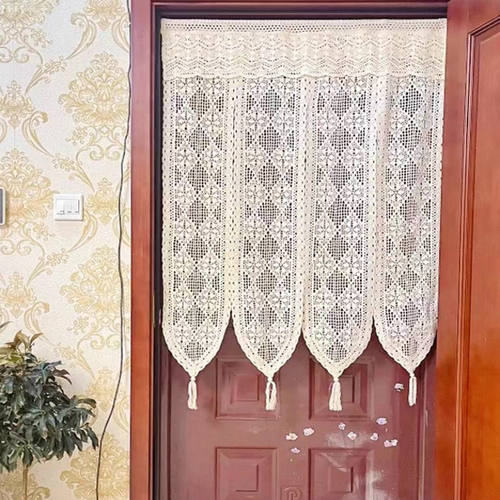 纯棉门帘窗帘定制尺寸布艺长短帘