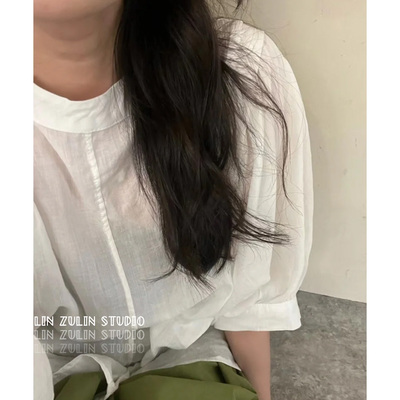 祖琳家◆空气感 慵懒美学100%苎麻棉衬衫微透宽松上衣E10304