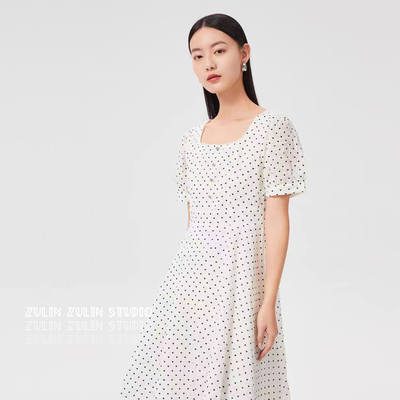 官旗在售500+H兔波点连衣裙爱心夏季网纱裙子泡泡袖公主裙I20303