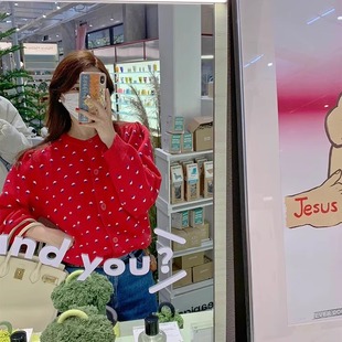 小末家 草莓甜心!双层织法,独家泡泡袖浪漫毛衣D20304