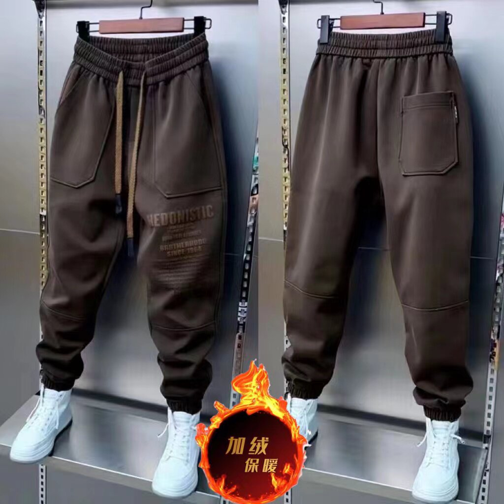 男士休闲裤春秋季胖子宽松大码百搭运动哈伦裤加绒加厚束脚卫裤子,男装,休闲裤,淘宝优惠券,粉丝福利购,淘宝优惠卷