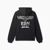 boy秋冬新品 外套 百搭拉链连帽开衫 烫钻老鹰男女同款 休闲宽松时尚