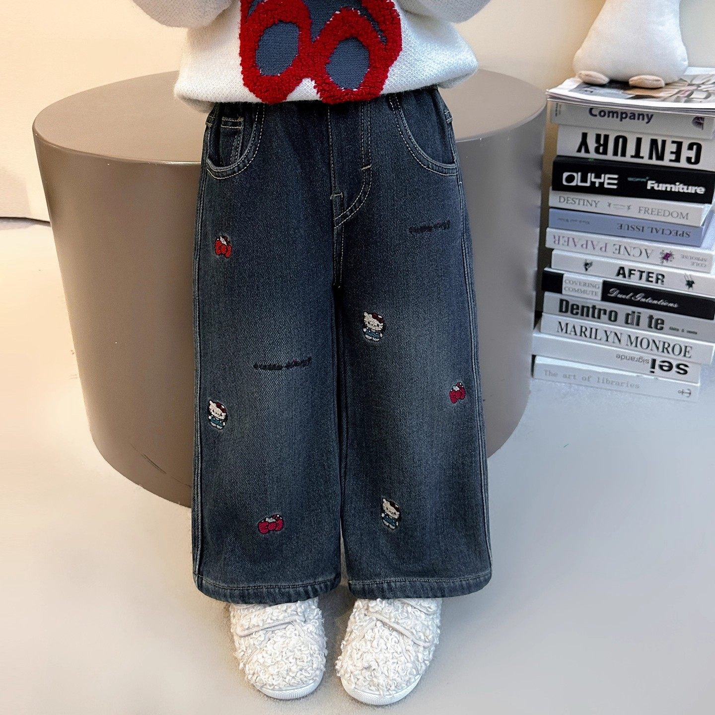 女童牛仔裤秋冬2025新款儿童洋气冬季加绒加厚女宝宝冬装直筒裤子,童装/婴儿装/亲子装,儿童牛仔裤,淘宝优惠券,粉丝福利购,淘宝优惠卷