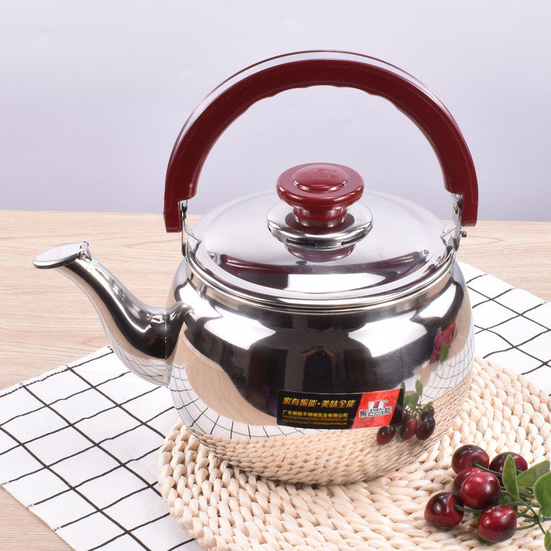 振能不锈钢鸣音烧水壶鸣笛热水壶6L大容量加汤壶燃气电磁炉通用
