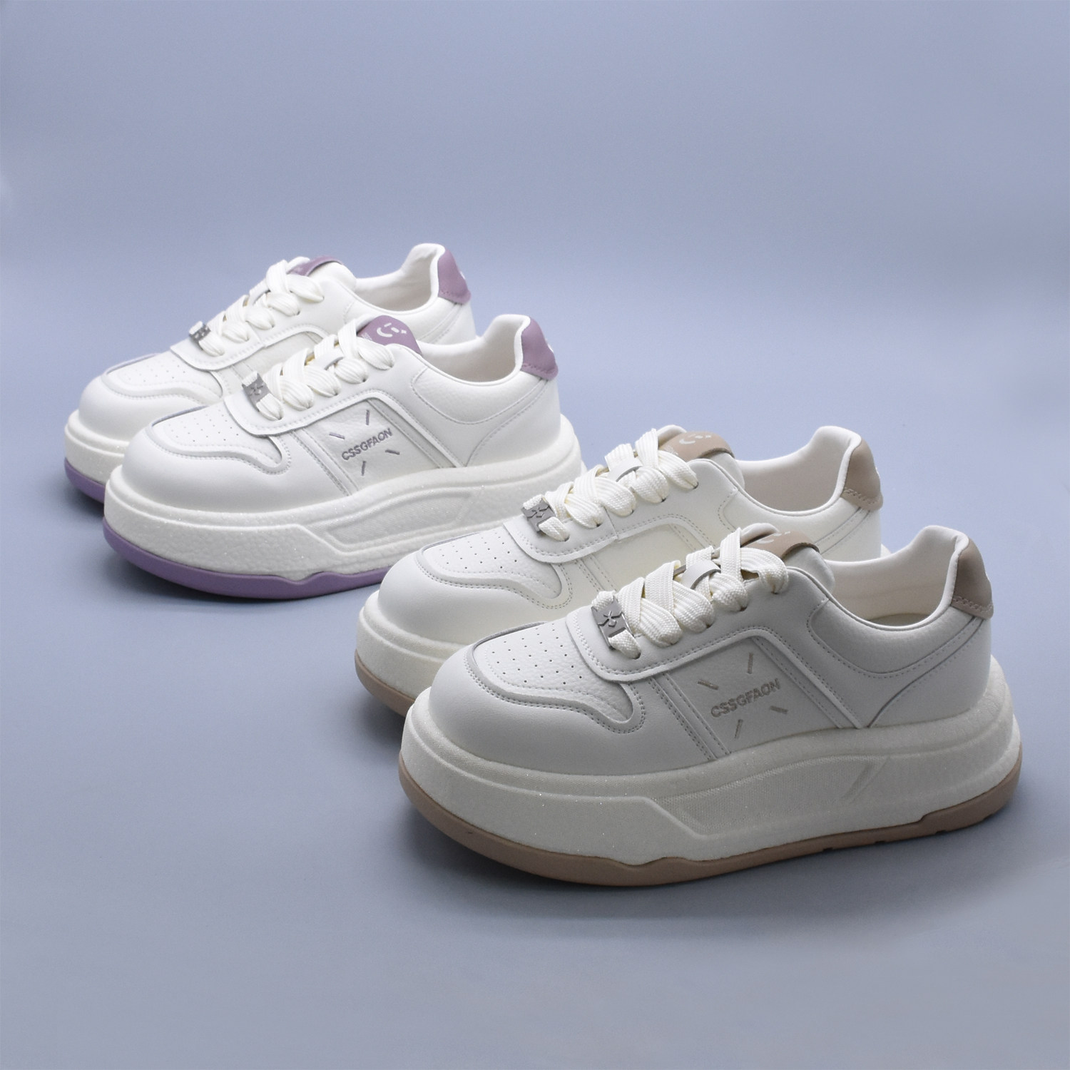 爆米花鞋底轻软秋季运动鞋韩版厚底增高板鞋休闲百搭面包小白鞋潮