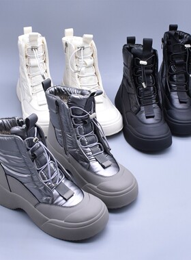 2025冬季新款百搭厚底休闲雪地靴女防水防滑羽绒靴加绒保暖潮包邮