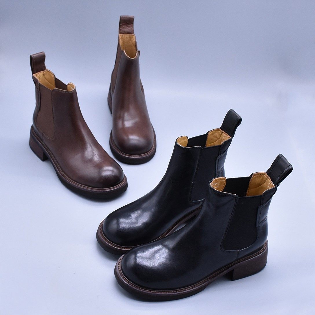 瑕疵处理~秋冬美拉德水洗皮切尔西靴女复古休闲圆头短靴,女鞋,切尔西靴,淘宝优惠券,粉丝福利购,淘宝优惠卷