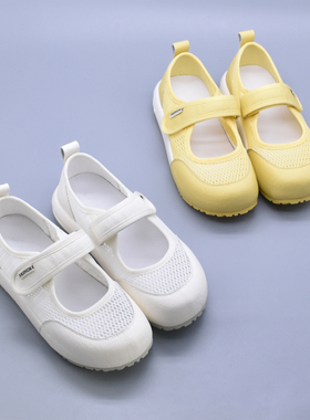 2025新款夏季外穿网鞋包头运动凉鞋女款女透气不闷脚网面黄色鞋子