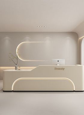 美容院医美收银台服装店吧台简约现代公司前台轻奢酒店接待柜台