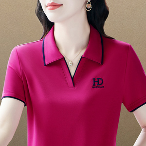 休闲薄款冰丝女t恤广场舞团队服