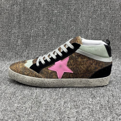 欧货爆款2026新款豹纹马毛星星板鞋女欧洲站休闲德训鞋真皮脏脏鞋