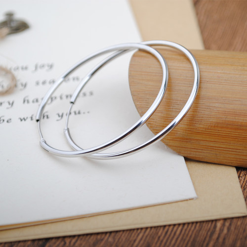 光面耳圈圈欧美极简夸张耳钉