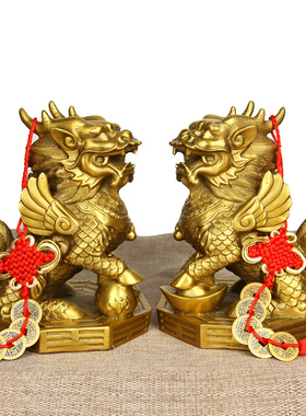 大小号八卦装饰品麒麟摆件